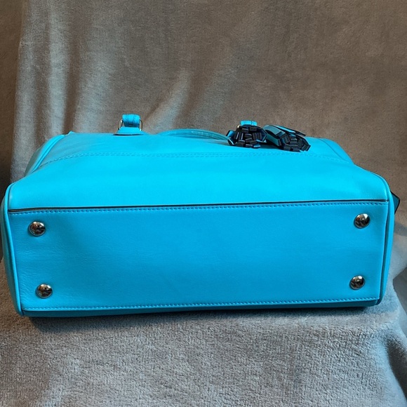 🔥COACH🔥Candace Robin Blue Legacy Carryall Leather Tote/Like New/RARE - Picture 12 of 13